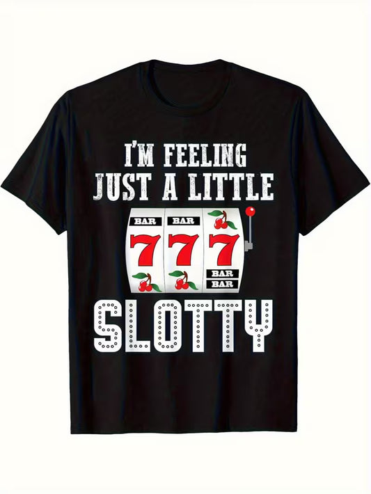 Men's Slot Machine T-Shirt with Cherry Slot Design